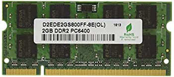 【中古】 グリーンハウス ノート用 PC2-6400 200pin DDR2 SDRAM SO-DIMM 2GB GH-DW800-2GBZ