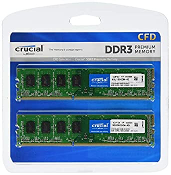 【中古】 CFD販売 デスクトップPC用メモリ PC3L-12800 (DDR3L-1600) 8GB (4GB×2枚) / 240Pin / 1.35V/1.5V両対応 / Crucial by Micron / W3U160|AJIMURA-SHOP