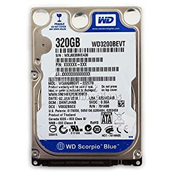 【中古】 Western Digital wd3200bpvt 320GBモバイルハードドライブ 2.5 SATA