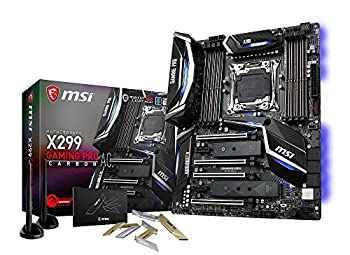 【中古】 MSI X299 GAMING PRO CARBON AC 母ちゃんゲーム盤 [intel X299 心付け書き割り LGA 2066 ソケット] MB3933