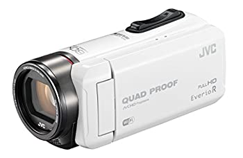 【中古】 JVC KENWOOD ケンウッド ビデオカメラ Everio R 防水5m 防塵仕様 Wi-Fi対応 内蔵メモリー64GB ホワイト GZ-RX600-W｜AJIMURA-SHOP