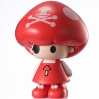 【中古】 コエダリアン ドクッキノ ソフビフィギュア 赤×白
