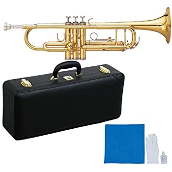 【中古】 MAXTONE 管楽器セット トランペット B♭管 ゴールドラッカー 仕上げ TT-105L ハードケース付|AJIMURA-SHOP