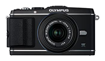 【中古】 OLYMPUS オリンパス ミラーレス一眼 PEN E-P3 レンズキット ブラック E-P3 LKIT BLK