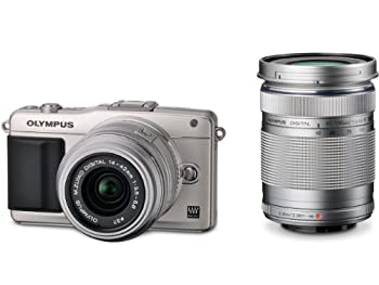 【中古】 OLYMPUS オリンパス ミラーレス一眼 PEN mini E-PM2 ダブルズームキット シルバー E-PM2 DZKIT SLV