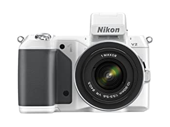 【中古】 Nikon ニコン ミラーレス一眼 Nikon ニコン 1 V2 標準ズームレンズキット 1 NIKKOR VR 10-30mm f/3.5-5.6付属 ホワイト N1V2HLKWH｜AJIMURA-SHOP