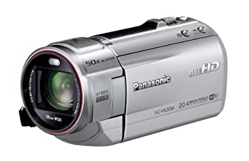【中古】 パナソニック デジタルハイビジョンビデオカメラ V620 内蔵メモリー32GB シルバー HC-V620M-S｜AJIMURA-SHOP