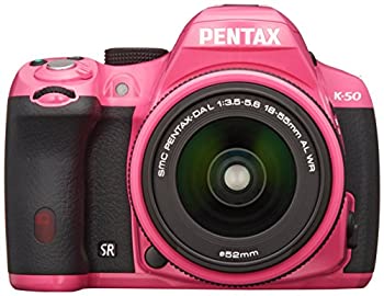 【中古】 RICOH リコー デジタル一眼レフ PENTAX K-50 DAL18-55mmWRレンズキット ピンク K-50 L18-55WR KIT PINK 10983｜AJIMURA-SHOP