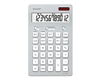 【中古】 シャープ 電卓 12桁(ナイスサイズタイプ) シルバー系 EL-N802-SX