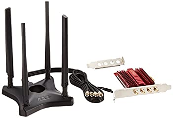 【中古】 ASUS 11a b g n ac対応 PCIExpress 1 000Mbps (2.4Ghz) and2 167Mbps ( 5GHz) PCE-AC88
