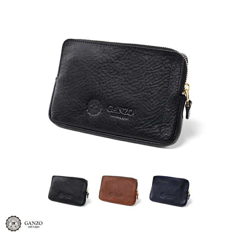 【新品】ガンゾ ミネルバ フラグメントケース ジップ 黒 シボ　父の日　ギフト 楽天市場】【GANZO】 ガンゾ Minerva Natural ミネルバ