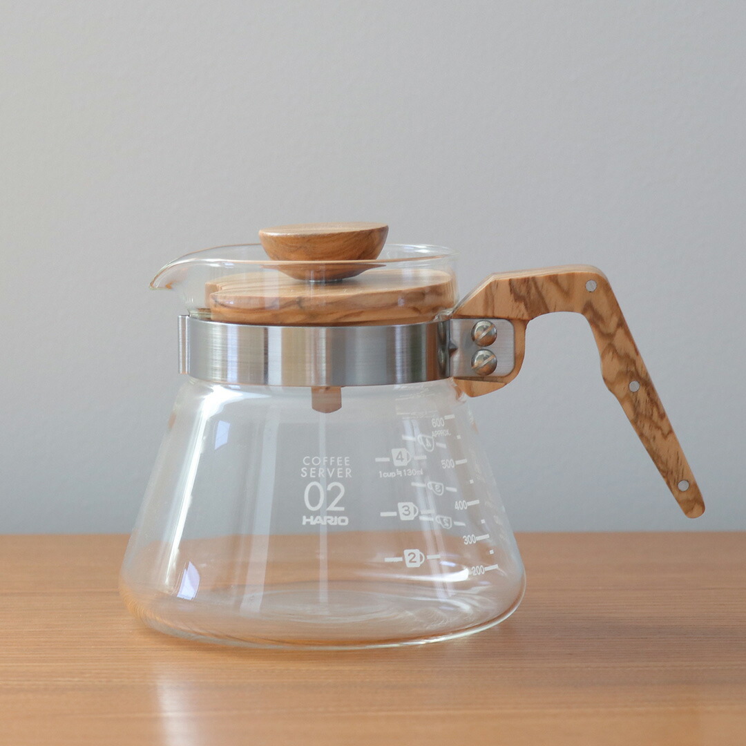 【マラソン中ポイント5倍】 コーヒーサーバー オリーブウッド 600ml [ HARIO / ハリオ ] ガラス 耐熱ガラス コーヒーサーバー ジャグ コーヒー 飲み物 キッチン用品 おしゃれ ギフト プレゼント