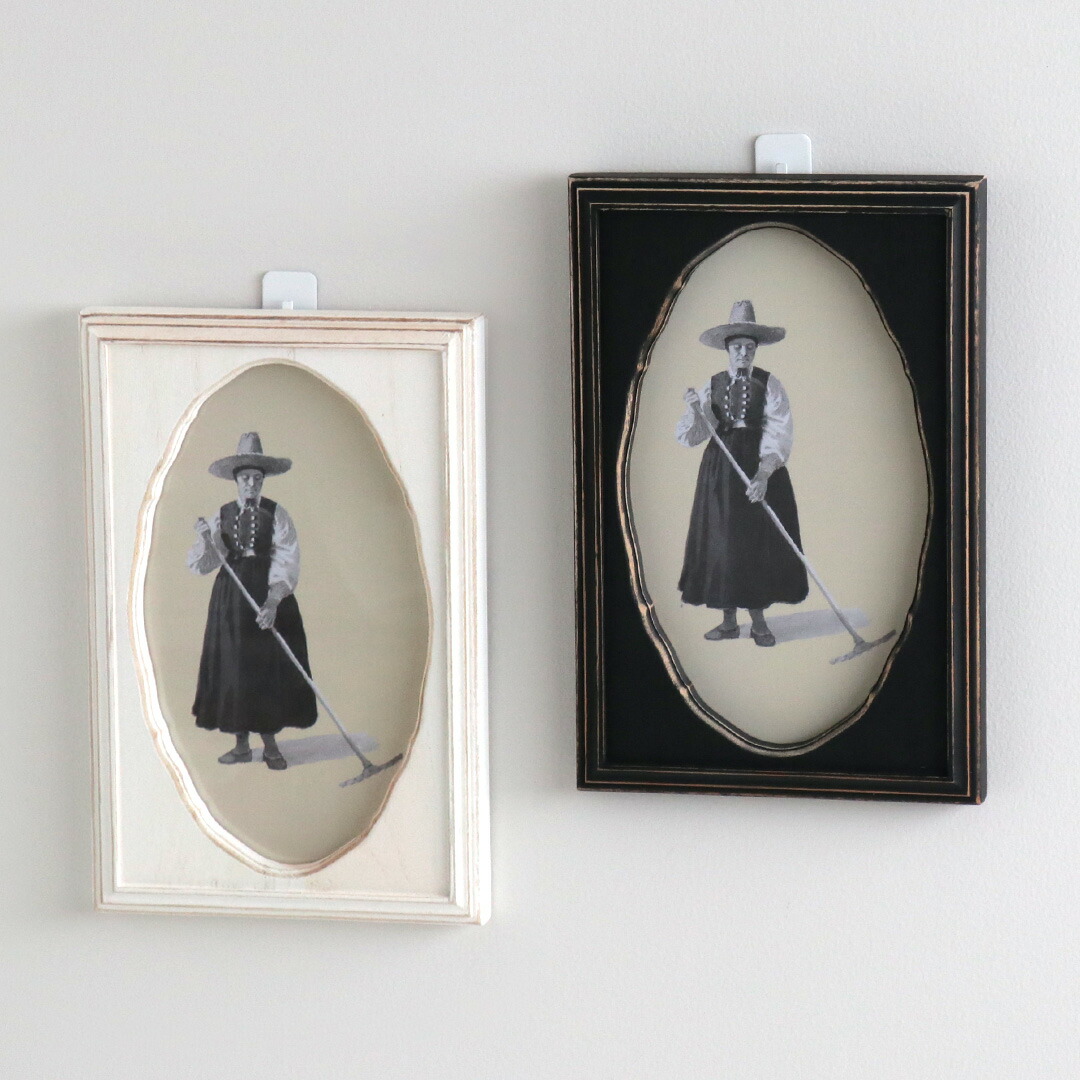 楽天市場】木製 クラシック フォトフレーム オーバル窓 [ ホワイト