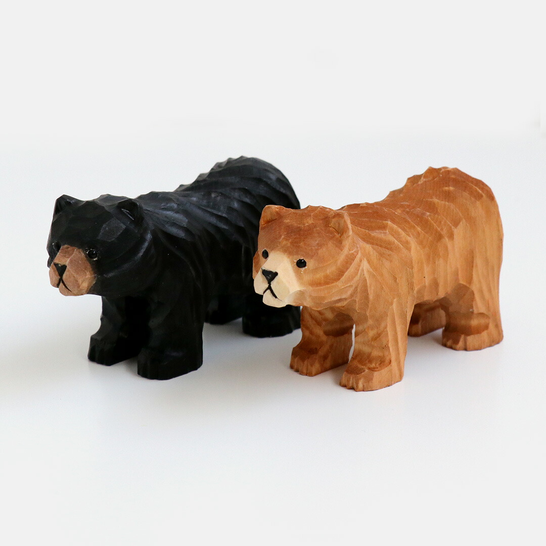 楽天市場】クマ くま 熊 クマさん 置き物 置物 木彫り アニマル 木彫り