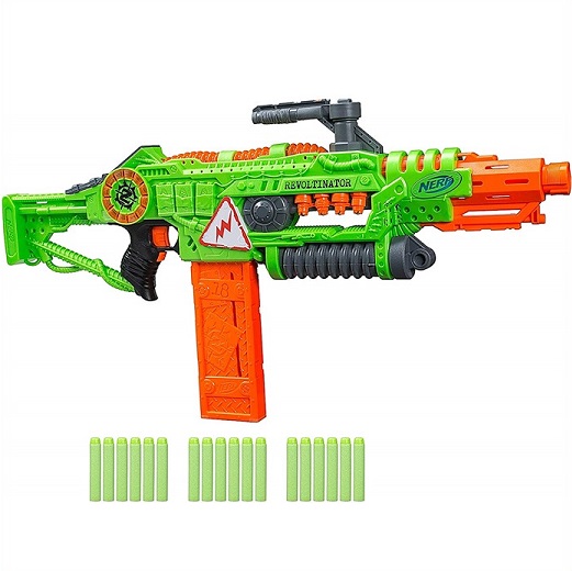 楽天市場 Nerf ナーフ レヴォルティネイター ゾンビストライク ブラスター Revoltinator 18ダーツ Led サウンド スポーツトイガン アウトドア スポンジガン ａｊマート