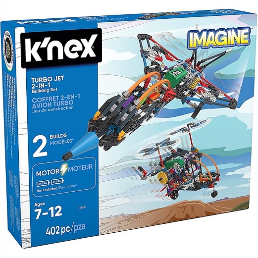 【K'NEX/ケネックス】 ターボジェット 2-in-1 ビルディングセット 402ピース Turbo Jet - 2-in-1 Building Set - 402 Pieces 16004/組み立て/ブロック/パーツセット/おもちゃ/知育玩具/ギフト/クリスマス/プレゼント/誕生日/お祝い/男の子