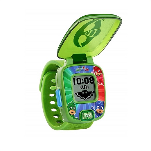 【VTech】　パジャマスク　ラーニングウォッチ　Masks　ゲッコー　PJ　Watch　Learning　Super　Gekko　PJマスク/時計/アラーム/タイマー/ストップウォッチ/4種のゲーム