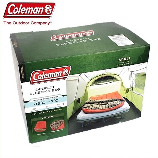 【コールマン寝袋】 coleman コールマン Coleman 2人用 寝袋 ダブルサイズ ●-13℃まで対応　/シュラフ/ ツーパーソン /スリーピングバッグ /キャンプ/アウトドア/登山/テント/釣り/