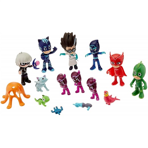 楽天市場 しゅつどう パジャマスク デラックス フィギュア 16ピースセット Just Play Pj Masks Deluxe Figure 16pcs Set ａｊマート