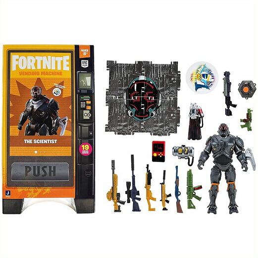 楽天市場 Fortnite フォートナイト ベンディングマシン サイエンティスト アクションフィギュア 自動販売機 自販機 おもちゃ 公式 Vending Machine The Scientist ａｊマート