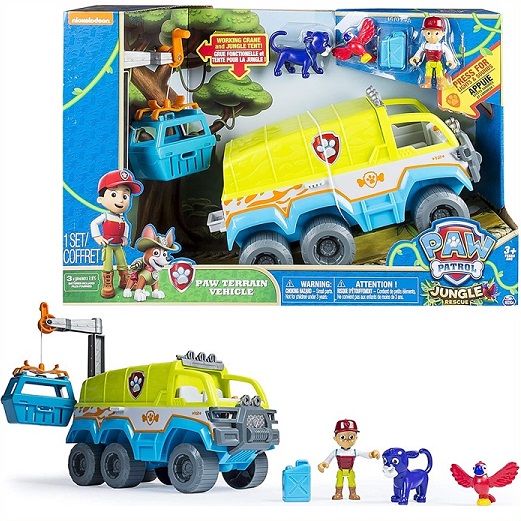Paw Patrol パウパトロール  パウ テレインビークル 図形付き添い人♪ プレイセット/手あそび/差し上げ物/クリスマス/ケント/パロット/もの言う花パンサー