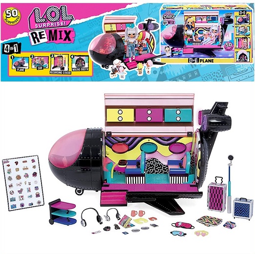【L.O.L. Surprise 】 LOL サプライズ O.M.G. リミックス 4-in-1 プレーン プレイセット O.M.G. Remix 4-in-1 Plane Playset Transforms 飛行機/OMG/ファッションドール /おもちゃ/人形/女の子用/プレゼント/lolサプライズ｜ＡＪマート