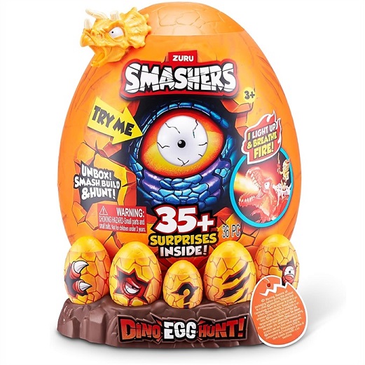 【ZURU】 スマッシャーズ ディノ エッグ 狩猟 Smashers Dino Egg Hunt 恐竜/ギガントサウルス/宝さがし/図形/スライム/手あそび/お坊っちゃん用/差し上げ物/