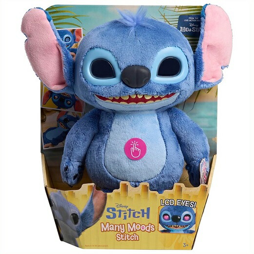 【Disney ディズニー リロ・アンド・スティッチ】 Stitch スティッチ インタラクティブ プラッシュ ぬいぐるみ 50種類以上の音と効果/LCD EYES/ムービー/映画画像