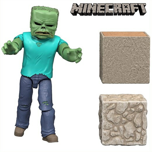 【Minecraft Movie】 マインクラフト ムービー ゾンビ アクションフィギュア＆アクセサリーセット 10.5cm /フィギュア/おもちゃ/マイクラ/人形/プレゼント/マテル