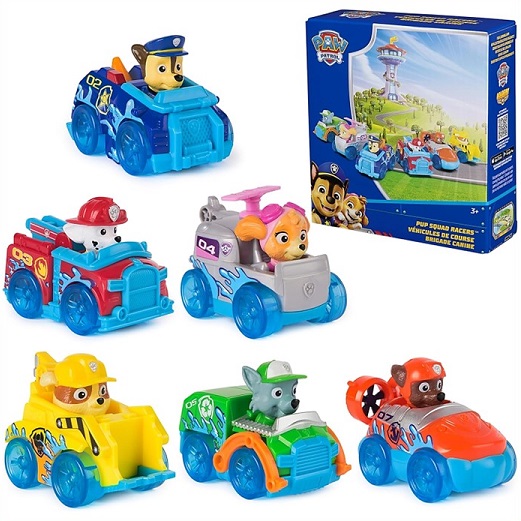 【Paw patrol】 パウパトロール パップ スクワッド レーサーズ 6台セット チェイス/マーシャル/スカイ/ラブル/ロッキー/ズーマ/ミニカー/フィギュア/おもちゃ/プレゼント/クリスマス