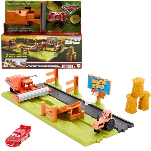 【Disney Pixar ディズニー CARS/カーズ】 フランクエスケープ 脱出＆スタントレースセット 車3台＆2通りの遊び方 /ライトニング・マックィーン /ミニカー