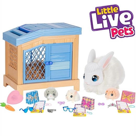 【Little Live Pets 】 リトルライブペット バニー ママサプライズ と小屋 3匹のサプライズベイビー/うさぎ/おもちゃ/女の子用/プレゼント/お誕生日/クリスマス/ぬいぐるみ/サプライズ/赤ちゃん
