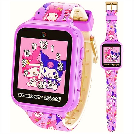 【サンリオ】 マイ旋律 ＆ クロミ タッチスクリーン スマートウォッチ Touch-Screen Smartwatch /マイメロ/クロミお父ちゃん/手あそび/時辰儀/写真機/自撮り/セルフィー/赤ちゃん用/キッズ/差し上げ物
