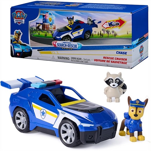 【Paw Patrol パウパトロール】 サーチ＆レスキュー チェイス レスキュークルーザー 車両＆フィギュア2体セット/ビークル/おもちゃ/フィギュア/ミニカー/クリスマス/誕生日/アクションフィギュア