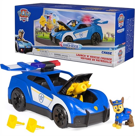 【Paw Patrol パウパトロール】 サーチ＆レスキュー チェイス ランチャー＆レスキュー クルーザー（フィギュア・発射体2個・ライト・サウンド・隠し発射装置付き/ビークル/おもちゃ/フィギュア/ミニカー/クリスマス/誕生日