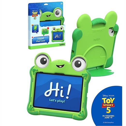【Belkin Disney Pixar ウォルトディズニー＆ピクサー】 Toy Story5 手あそび謂われ因縁 5 リリーパッド iPad A16 容れもの キッズ用/アイパッドケース/第10時人、第11時人//図形/蝦