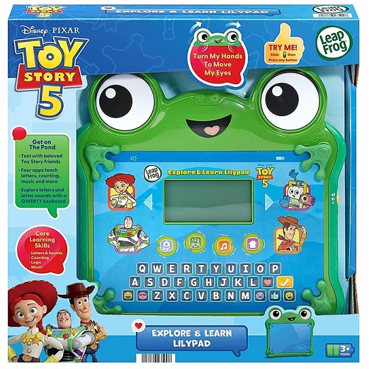 【LeapFrog リープフロッグ Disney Pixar ウォルトディズニー＆ピクサー】 Toy Story5 遊び道具謂われ因縁 5  リリーパッド 探し回ると学び/経口避妊薬/英語学び取る/知育遊び道具/蛙/
