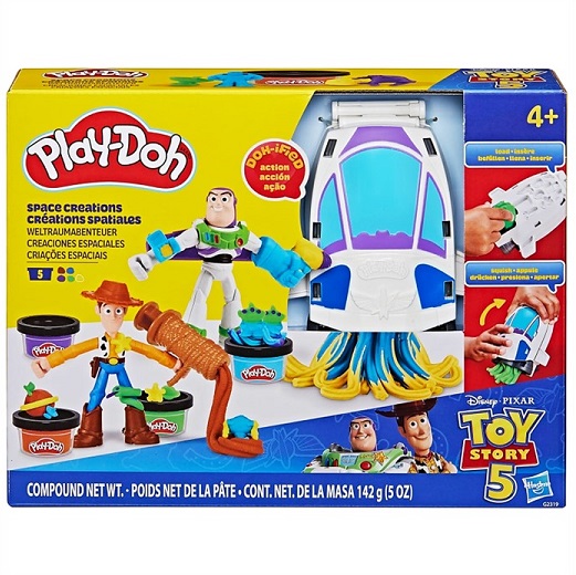 【Play-Doh Toy Story】 手あそび謂われ因縁 5 プレイドー 間隔文字・クリエーションズ プレイセット/図形と唐きび粘5色の書き割り /型押し/仕立て上げる・手工芸品