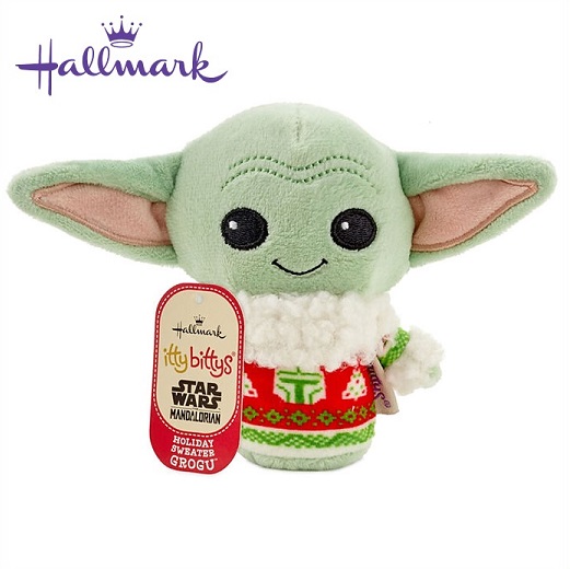 【Hallmark itty bittys】 ホールマーク イッティ・ビッティーズ ディズニー グローグー ホリデーセーター ぬいぐるみ/クリスマス/スターウォーズ/キャラクター/マンダロリアン｜ＡＪマート