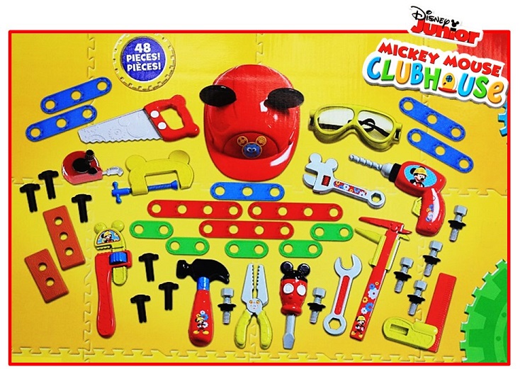 楽天市場 Disney Junior ディズニー ミッキーマウス クラブハウス ツールセット 48ピース Mickey Mouse Club House Tool Setミッキー 工具 おもちゃ Diy 知育玩具 ａｊマート