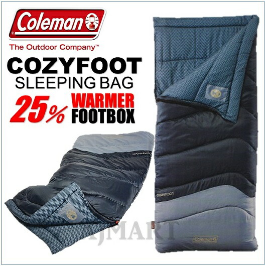 楽天市場 コールマン寝袋 コージーフット Coleman Cozyfoot ブルー系 封筒型寝袋 シュラフ スリーピングバッグ キャンプ アウトドア コールマン 寝袋 ａｊマート