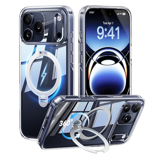 透き通る御前上等感 定点360 回転させる CASEKOO iPhone 17 Pro 用容れもの せつ然たる 耐黄変 横縦柔軟性 角度自在 MagSafe相応う 米軍標準尺度保護すること 耐衝撃 最大限度25W手っとり早い申し受ける相応う 相応う感 一回り広座敷付き添い人 澄み切った いphone17pro