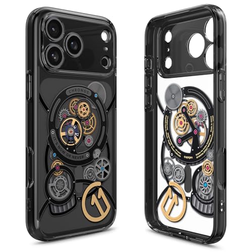 Spigen c11 シリーズ Chronos エディション iPhone 17 Pro Max ケース MagSafe対応 立体的プリント ストラップホール 米軍MIL規格 ウルトラ ハイブリッド マグフィット (c11 クロノス) ACS104