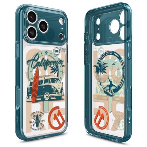 Spigen c11 シリーズ Huntington エディション iPhone 17 Pro Max MagSafe対応 立体的プリント ストラップホール 米軍MIL規格 ウルトラ ハイブリッド マグフィット (c11 ハンティントン) ACS1