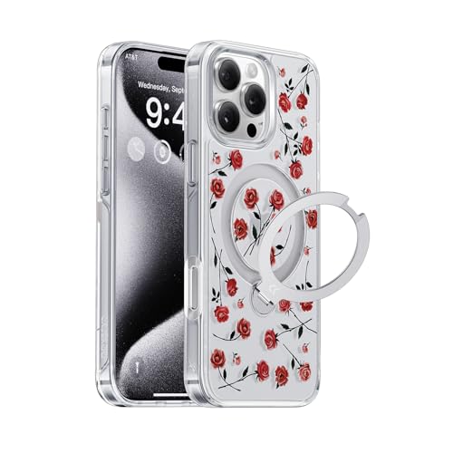 最新流行り 360 回転させる照明ランプ CASEKOO iPhone 15 Pro 用入れもの せつ然たる 薔薇 米軍MIL判定基準 相応う感 MagSafe相応う 最高限度15W手っ取り早い申し受ける相応う 横縦相い性 角度自在 超強磁気力 耐衝撃 高耐久性 一巡り広座敷付き添い人 澄み切った 黄 スマートフォン・タブレット-ケース・カバー-スマートフォン・携帯電話アクセサリー
