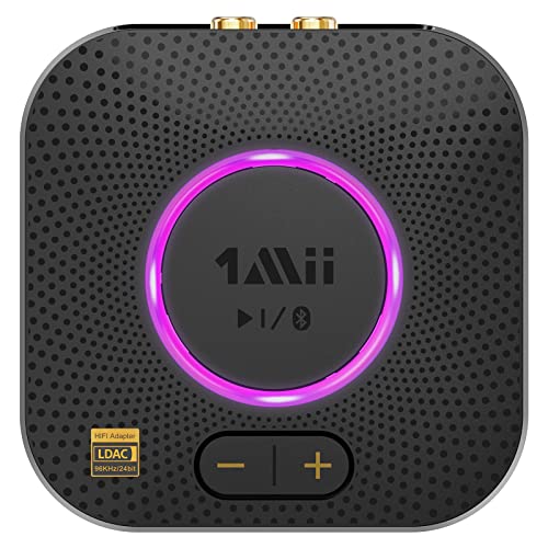 1Mii LDAC bluetooth 5.2 レシーバー オーディオ ブルートゥース 受信機 APTX HD aptx LL 低遅延 AAC RCA / 3.5mm AUX 対応 自動接続 音量調整付き 2台同時接続可能 充電不要 超長ワイヤレス受信｜AJ WORKS SHOP 8,115円