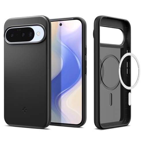 Spigen Pixel 10 / 10 Pro ケース 薄型 軽量 マット 耐衝撃 MagSafe対応 米軍MIL規格 シンフィット マグフィット ACS09699 (ブラック)