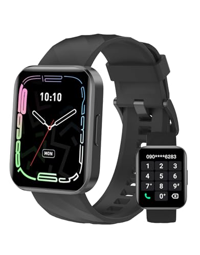 Dakofied スマートウォッチ iPhone対応 アンドロイド対応 Bluetooth通話 歩数計 Line通知 レディース メンズ 腕時計 Smart Watch 1.85インチ画面 100+種類運動モード 長持ちバッテリー 技適認証済み