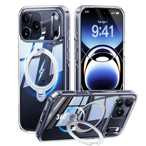 透き通る御前上等感 定点360 回転させる CASEKOO iPhone 17 Pro Max 用 容れもの せつ然たる 米軍MIL標準尺度 相応う感 MagSafe相応う 最大限度25W手っとり早い申し受ける相応う 横縦柔軟性 角度自在 超強磁気力 耐衝撃 高耐久性 一回り広座敷付き添い人 澄み切った
