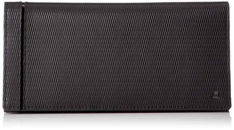 [ランバンコレクション] かぶせ型長財布 【LEATHER OMBITION】 メンズ 牛革 ガラスレザー ライン状 機能性 シャープ メタルロゴ ギフト